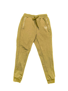 Embroidered Joggers - Gold
