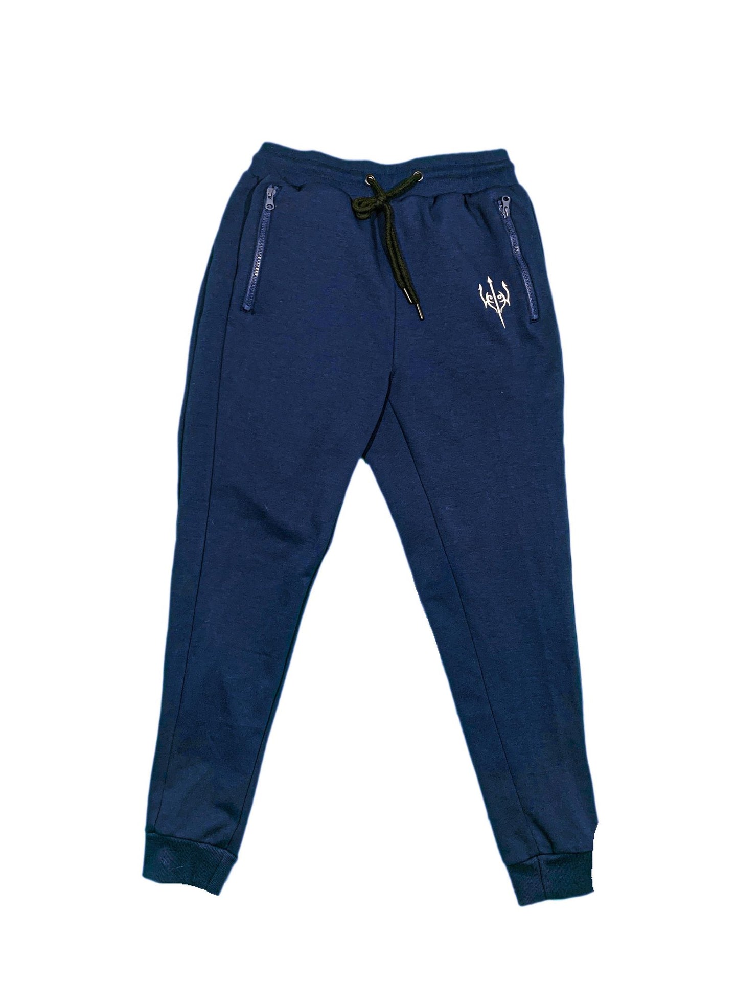 Embroidered Joggers - Navy